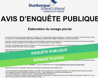 Enquête publique – Zonage pluvial