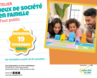 Atelier Médiathèque – Jeux de société en famille