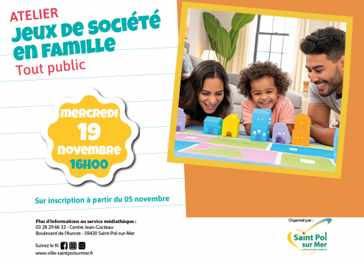Atelier Médiathèque – Jeux de société en famille
