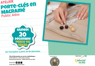 Atelier Médiathèque -Porte-clé macramé