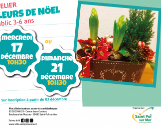 Atelier Médiathèque – Fleurs de Noël