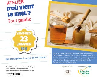 Atelier Médiathèque -D&rsquo;où vient le miel ?