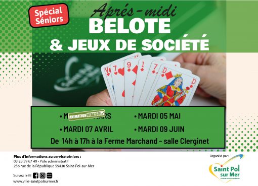 Animation séniors – Belote ou scrabble