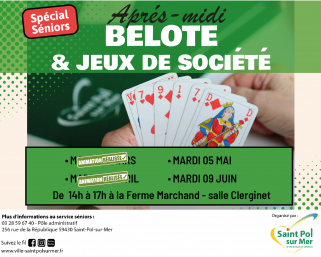 Animation séniors – Belote ou scrabble