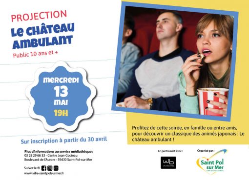 Projection Médiathèque – Le château ambulant