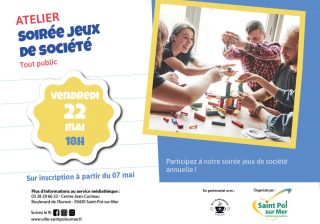 Atelier Médiathèque – Soirée jeux de société