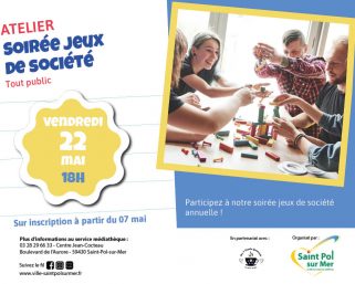 Atelier Médiathèque – Soirée jeux de société