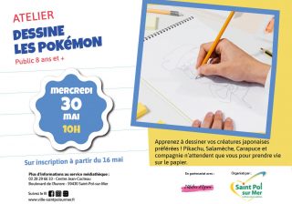 Atelier Médiathèque – Dessine les pokémons