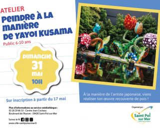 Atelier Médiathèque – Peindre à la manière de Yayoi Kusama