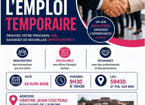 Forum de l’Emploi Temporaire à Saint-Pol-sur-Mer