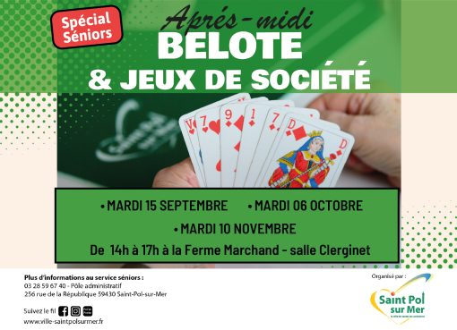 Animation séniors – Belote ou scrabble