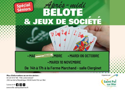 Animation séniors – Belote ou scrabble