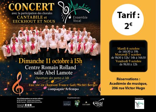 Concert de l&rsquo;Ensemble Vocal Melodies